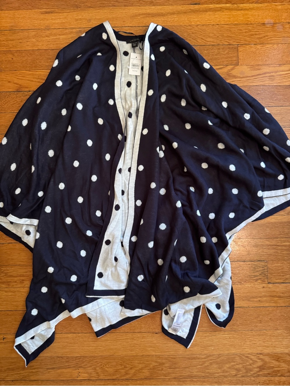 Ann Taylor Dotted Blanket Scarf NEW
